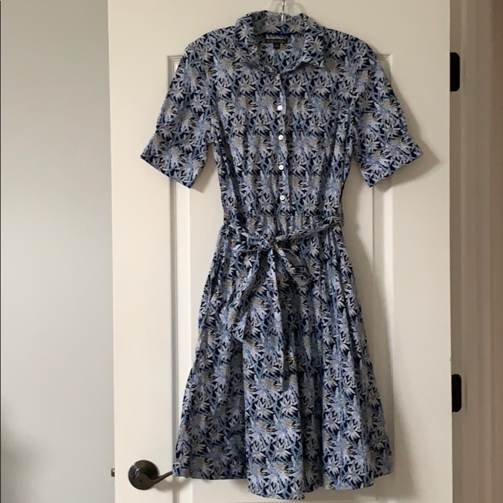 Brooks Brothers Bamboo Cotton Sateen Shirt Dress 4